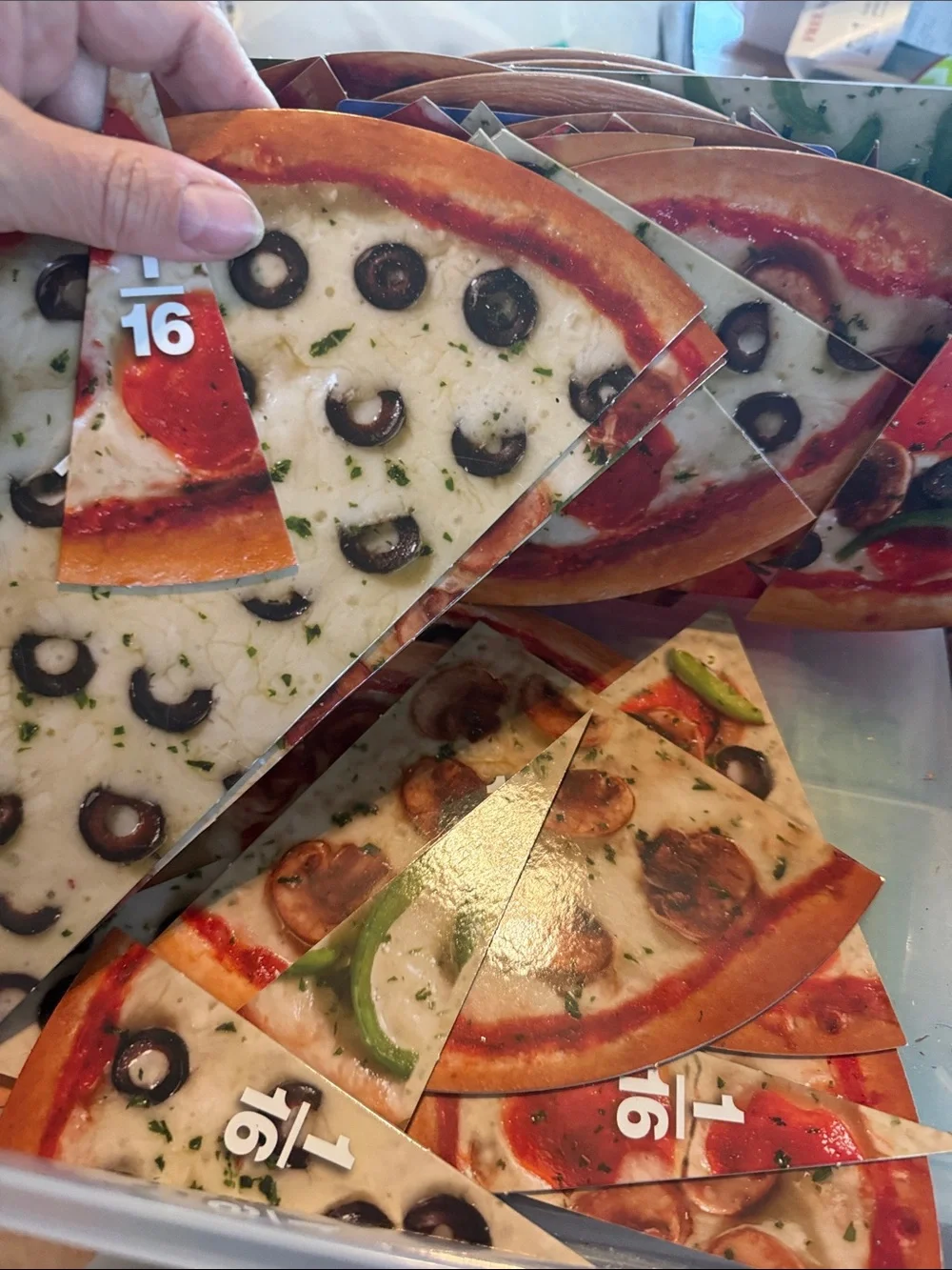 Pizza Fraction Fun Educational Game - Red and White